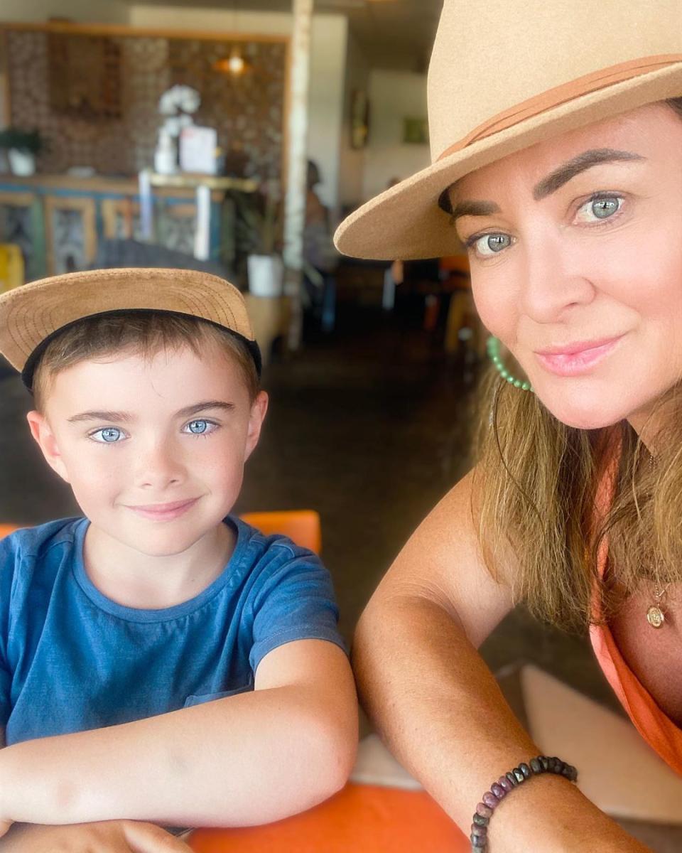 Michelle Bridges and son Axel