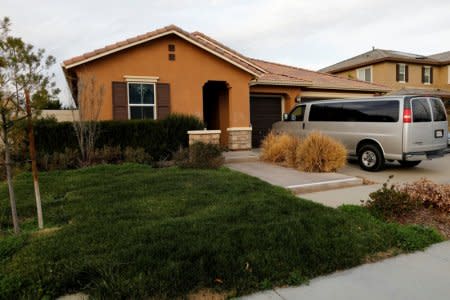 FILE PHOTO: The home of David Allen and Louise Anna Turpin in Perris, California, U.S., January 15, 2018.      REUTERS/Mike Blake