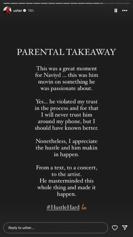 <p>Usher/Instagram</p> Usher's Instagram Story