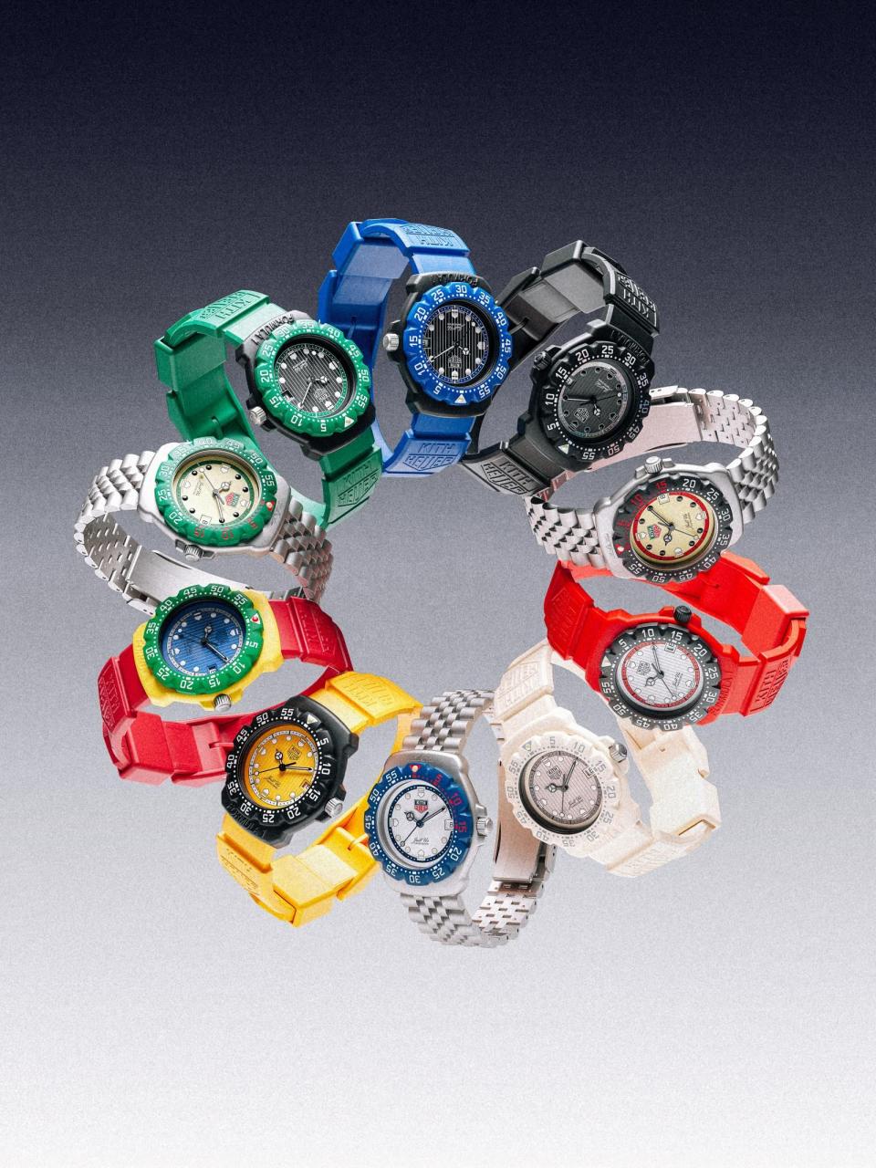 泰格豪雅推出1986年原版TAG Heuer Formula 1（F1）Series 1腕錶的復刻版本，並且還與當紅紐約潮店KITH合作，在logo上把TAG換成KITH。錶徑35mm，搭載石英機芯，定價約NT$50,500。