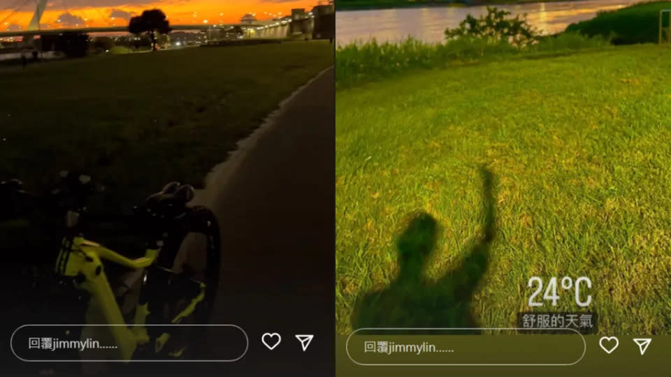 林志穎分享騎乘單車出遊照，恢復得相當好。（圖／Instagram／jimmylin）