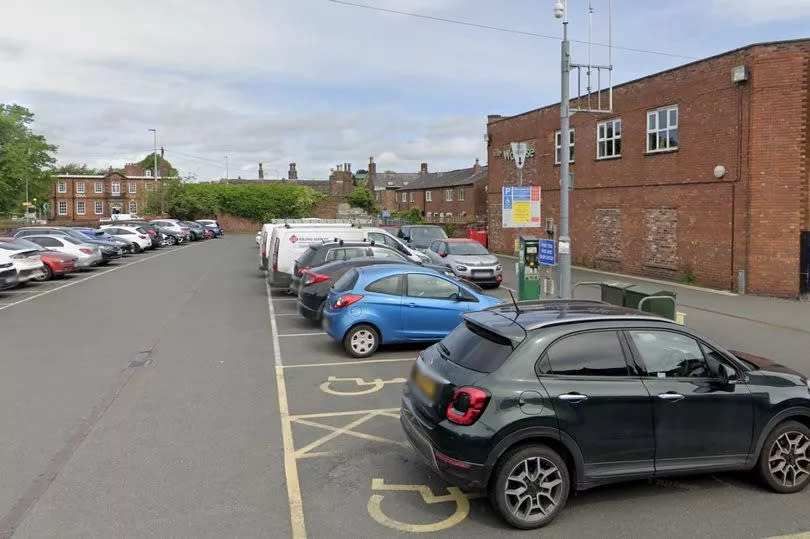 Princess Street car park, in Knutsford, where the first incident occurred on Tuesday