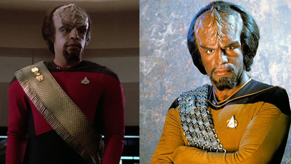 Worf makes quite the first impression sporting this hairstyle in TNG's first two seasons.