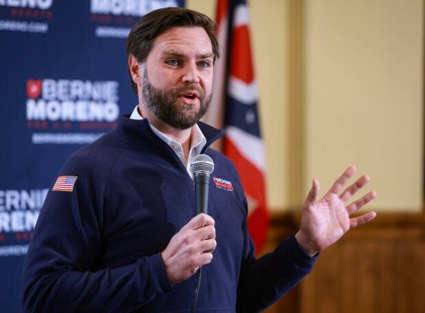 Sen J.D. Vance, seen on March 18 in Toledo, Ohio. 