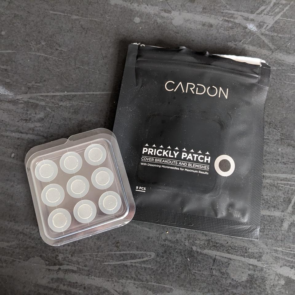 cardon acne patches laying on the counter