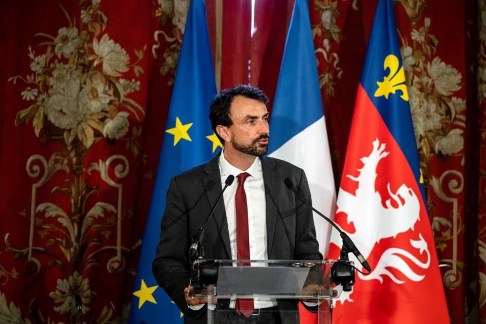 Grégory Doucet à l'hôtel de ville de Lyon le 4 juillet 2020. - Jeff Pachoud