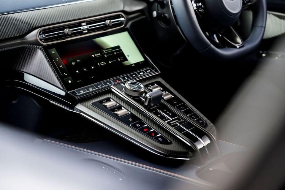 a close-up of a car steering wheel