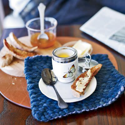 Baked Eggs en Cocotte with Basil