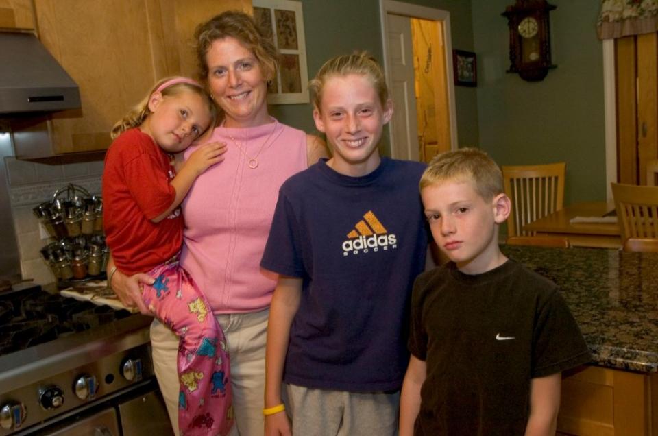 Eileen Rafferty and her children were pictured together at her Bay Shore home. Gordon M. Grant