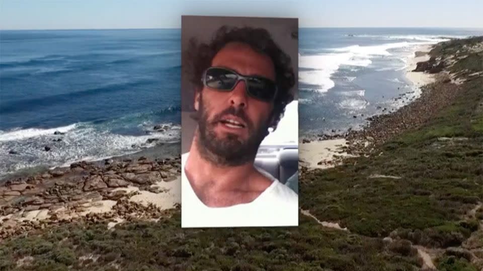 Alejandro Travaglini fought off the shark more than three times after he was attacked in Gracetown on Monday. Source: 7 News