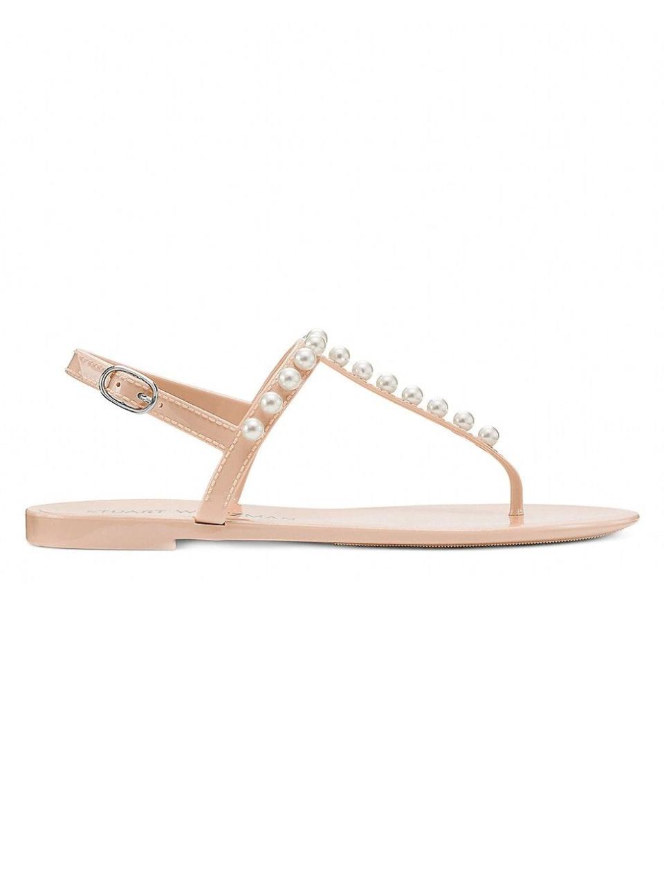 Goldie Embellished Jelly Thong Sandals