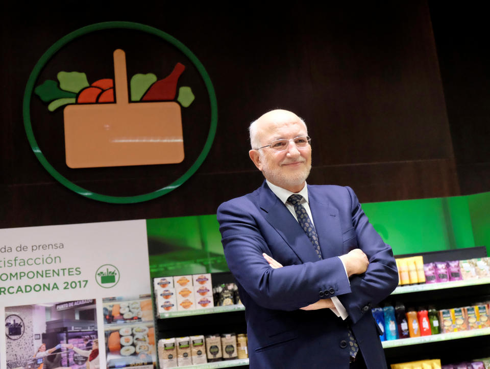 Juan Roig, CEO of Spanish discount food retailer Mercadona, poses during the presentation of 2017 results in Valencia, Spain March 13, 2018.  REUTERS/Heino Kalis