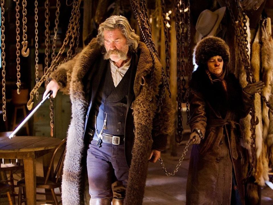 Kurt Russell and Jennifer Jason Leigh in "The Hateful Eight"