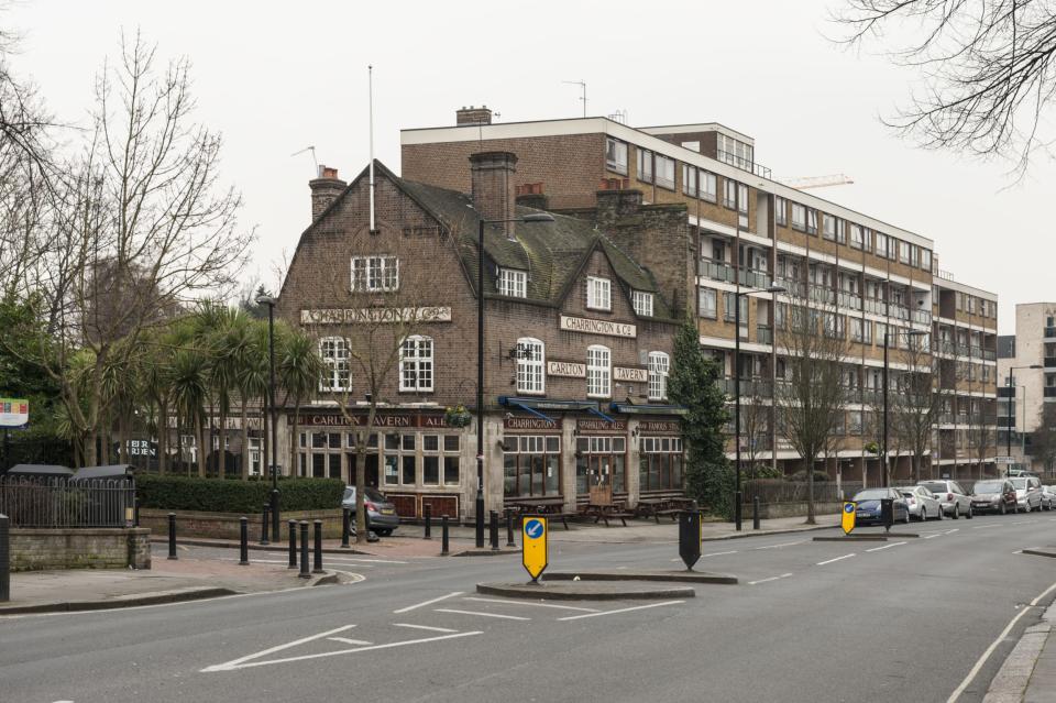 The Carlton Tavern before demolition