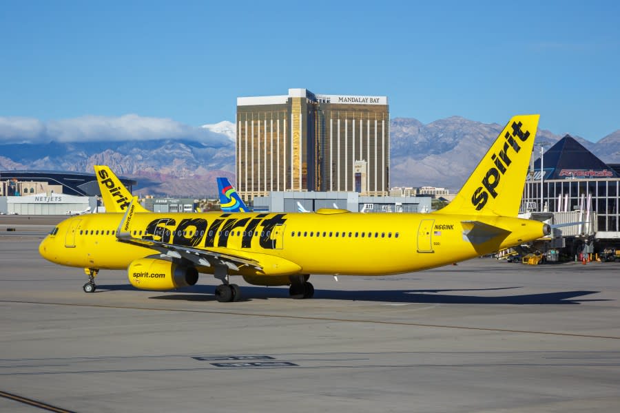 A Spirit Airbus A321 airplane at Las Vegas Airport (LAS) in the United States. (Getty Images)