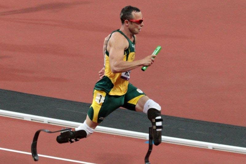 Pistorius' use of high tech blade-like prosthetics was controversial with critics saying it gave him an unfair advantage over other para-athletes. File photo by Hugo Philpott/UPI