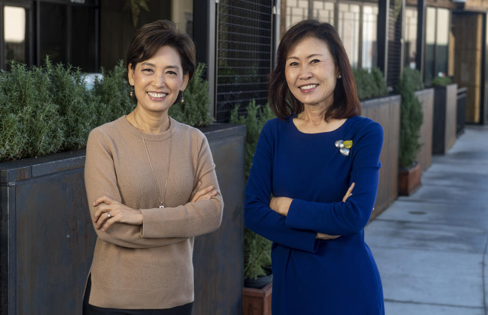 Young Kim, left, and Michelle Steel were elected to the U.S. House of Representatives in November, 2020. (MediaNews Group / via Getty Images)