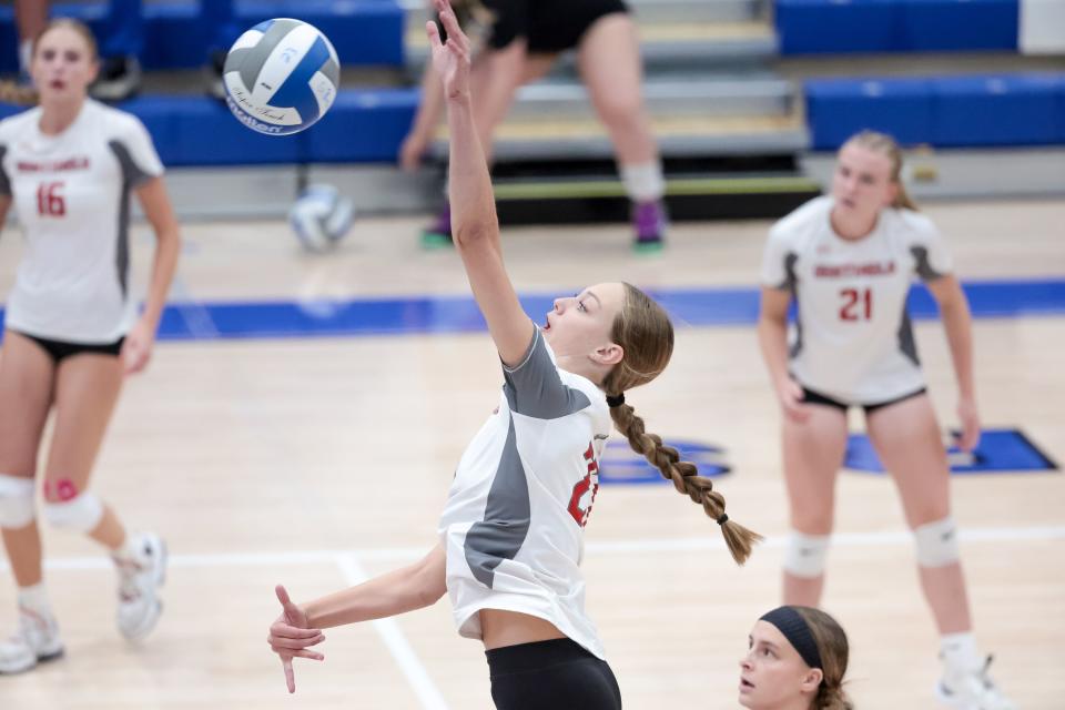 Bingham hosts Mountain Ridge in a volleyball match in South Jordan on Tuesday, Sept. 12, 2023. | Spenser Heaps, Deseret News