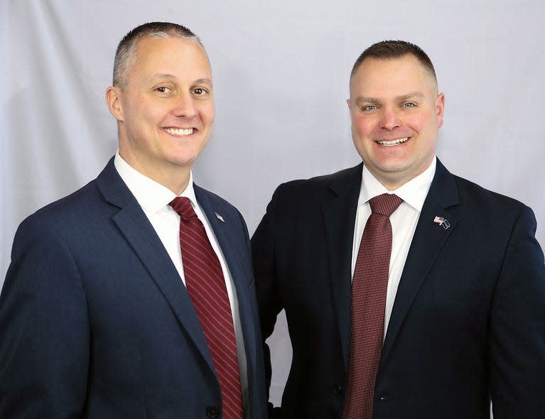 If elected, Ontario County sheriff candidate David Cirencione, left, will have Sgt. Mike Rago serve as undersheriff.
