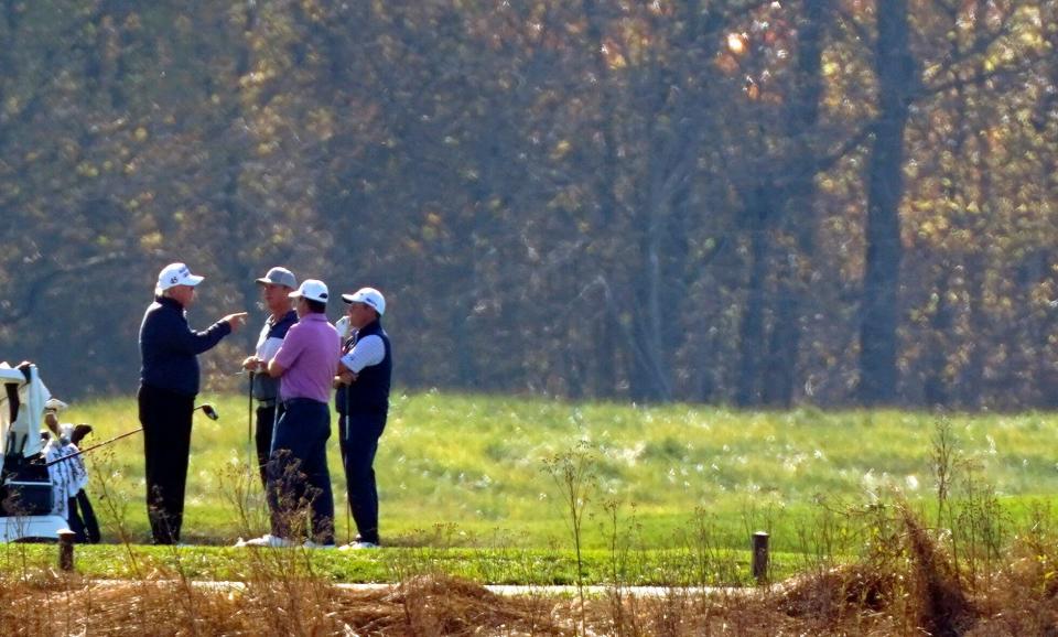 Donald Trump was golfing in Virginia when media outlets declared the election for Biden. (Photo: Patrick Semansky/Associated Press)