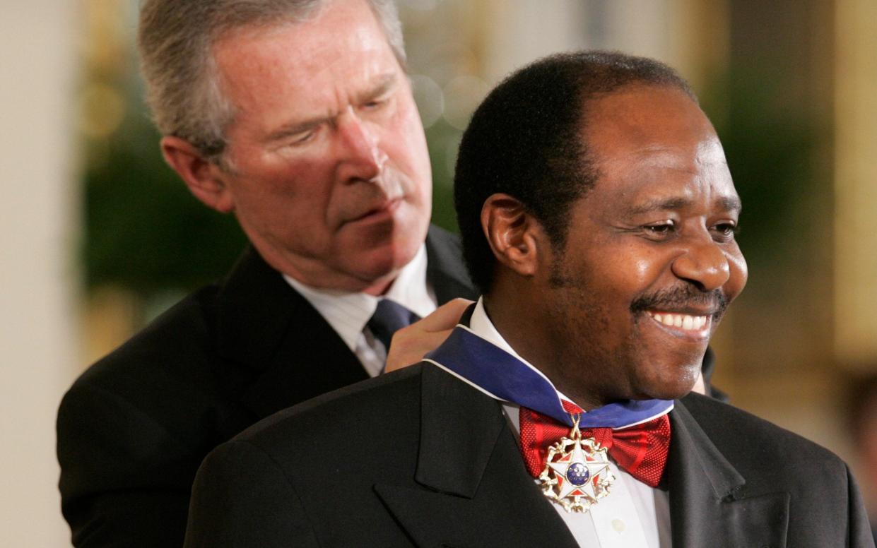 The United States awarded Paul Rusesabagina its Presidential Medal of Freedom in 2005 - AP Photo/Lawrence Jackson, File