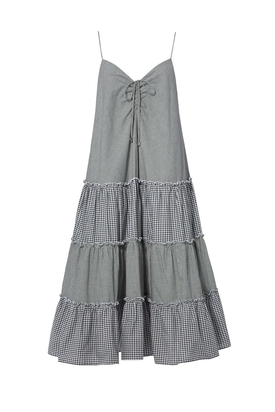 Nicholas Gingham Sweetheart Midi Dress