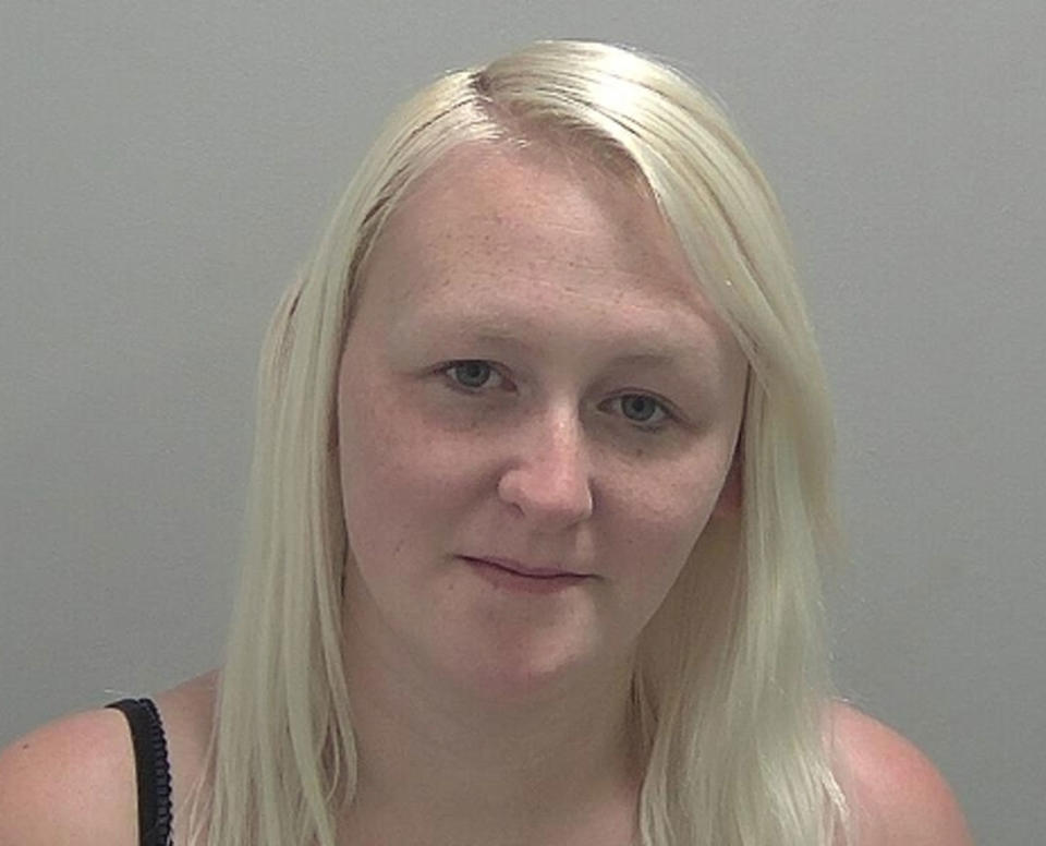 Pictured is a mugshot of Louise Porton. She's been convicted of murdering her daughters Lexi, 3, and Scarlett, 17 months.