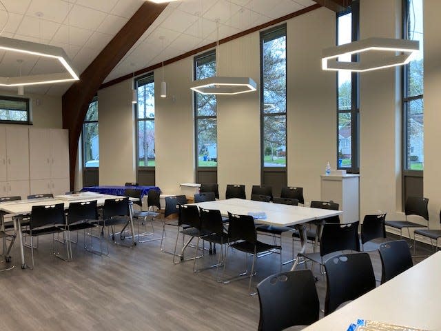 The modernized meeting room at the Henry Inman Branch Library in the Colonia section of Woodbridge