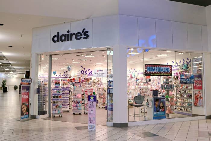 claires accessory store in a mall