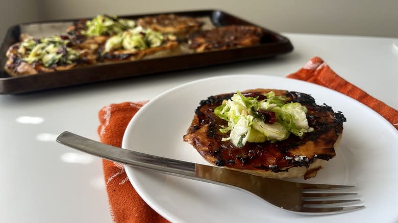 sweet potato tart on plate