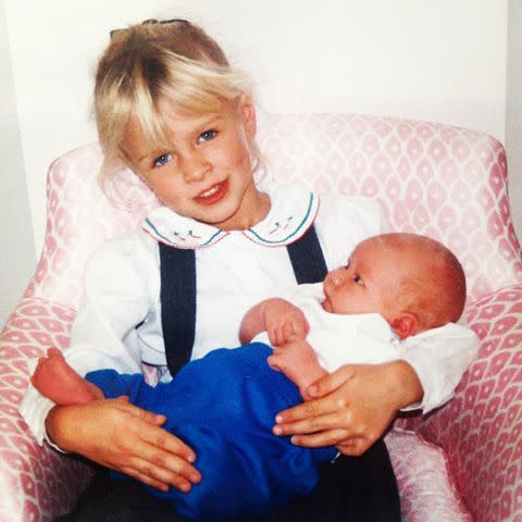 <p>Nicky Hilton/Instagram</p> A young Nicky and Barron Hilton