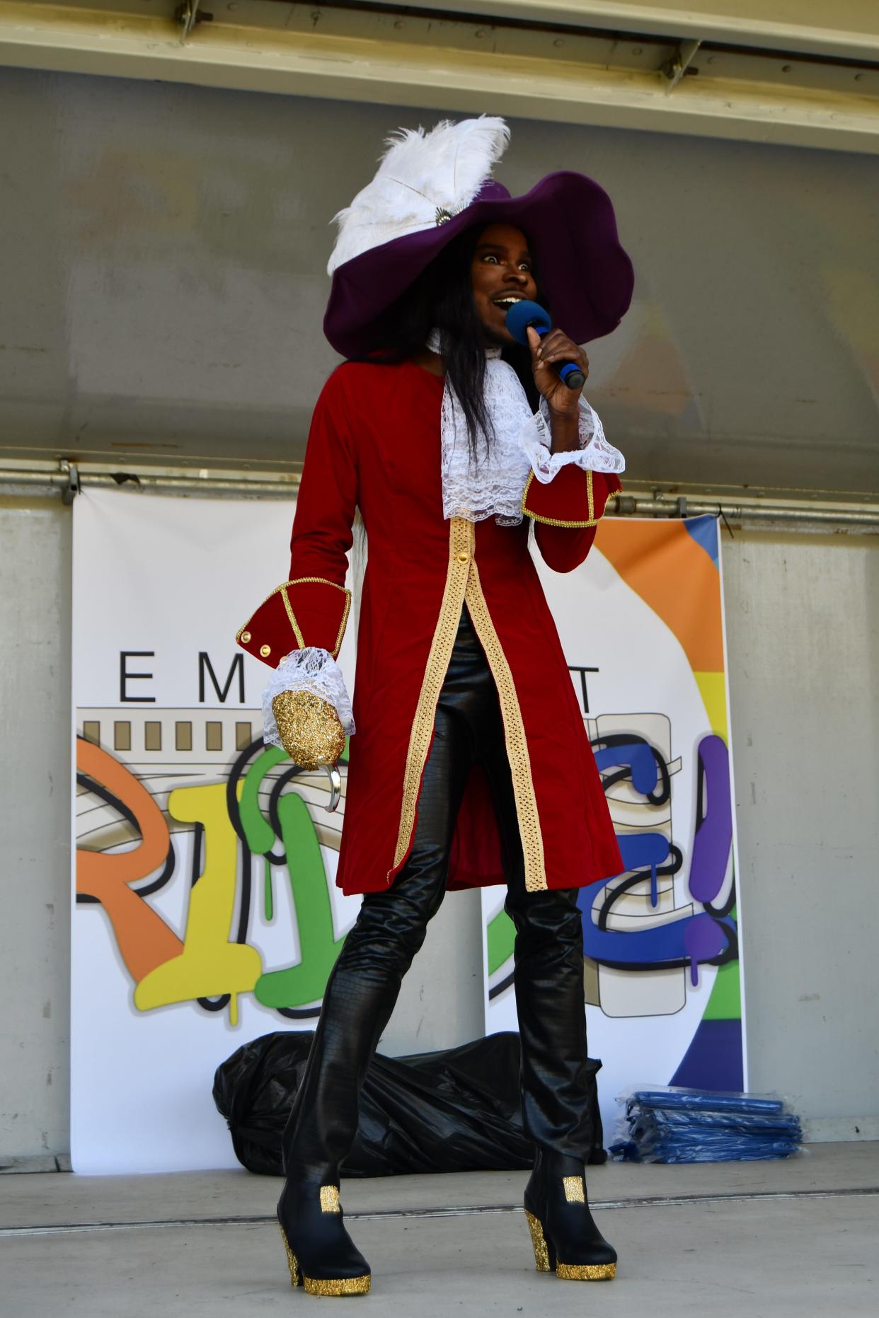 The title of Mx. Fremont went to Captain Hook, Anthony Solo Jackson at the Fremont Pride Festival.