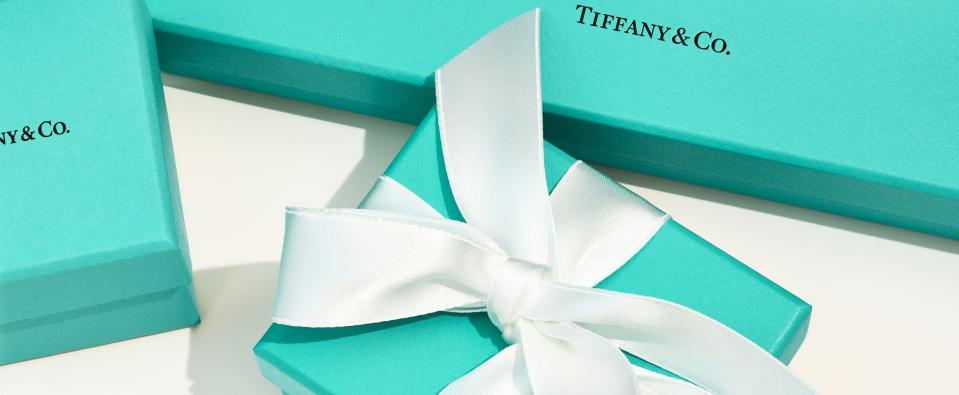 Three Tiffany boxes.