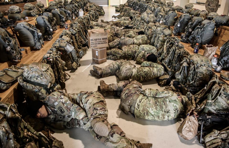 sleeping soldiers