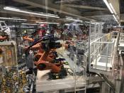 An automated body welding line for electric cars is seen at Volkswagen's Zwickau assembly plant in Zwickau