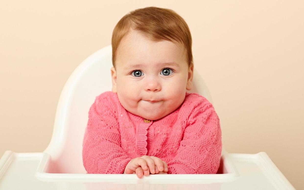 The 'give me more' face: Baby Myla gives a positive reaction to sweet taste - and there are eight more expressions to recognise