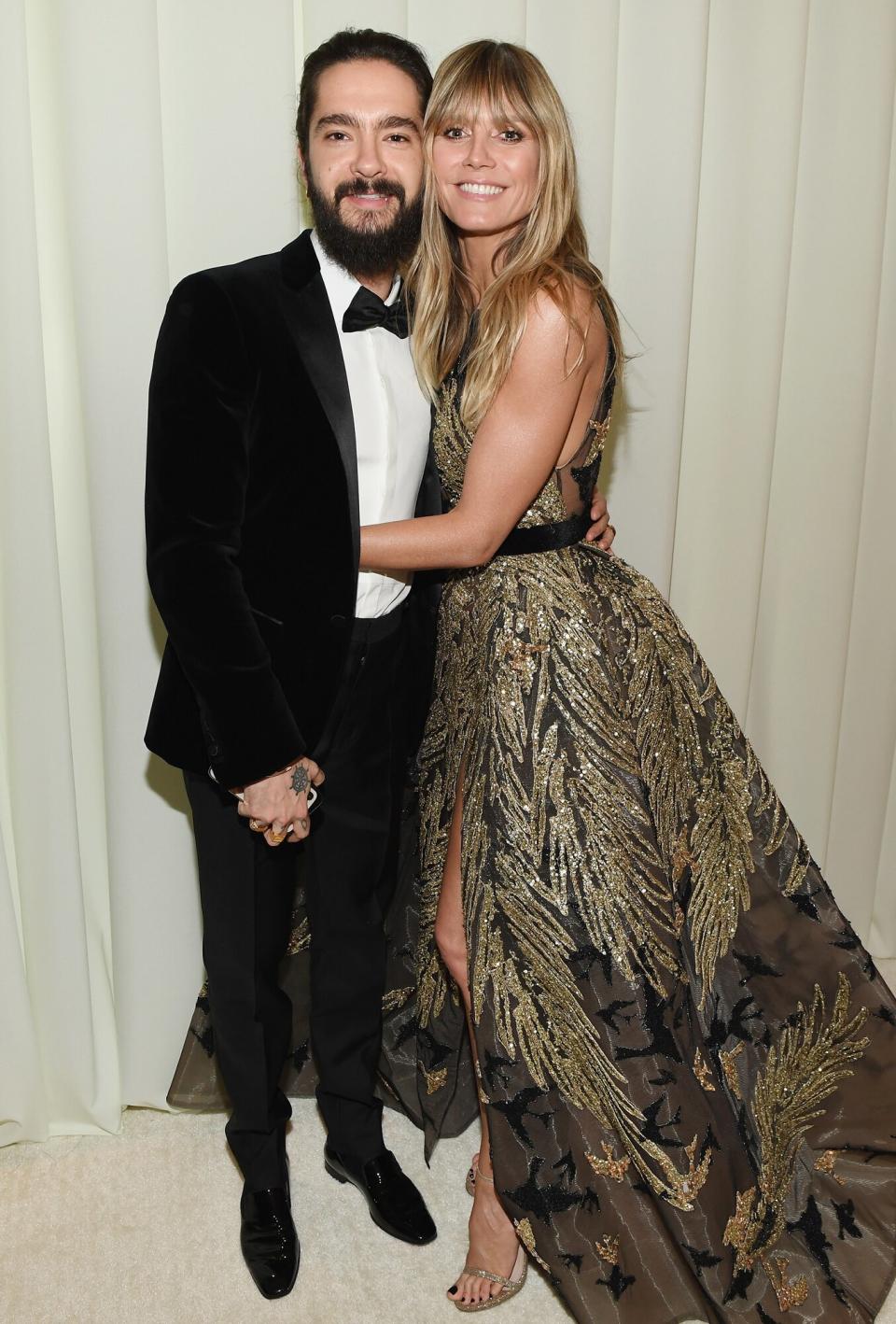 Tom Kaulitz and Heidi Klum attend the 27th annual Elton John AIDS Foundation Academy Awards Viewing Party sponsored by IMDb and Neuro Drinks celebrating EJAF and the 91st Academy Awards on February 24, 2019 in West Hollywood, California