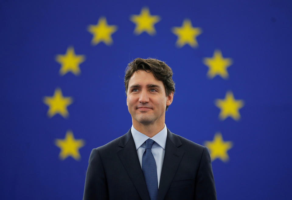 Prime Minister Trudeau arrives at European Parliament