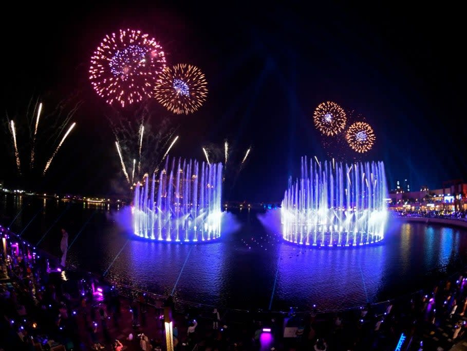 The Palm Fountain sets a new record (AFP via Getty Images)