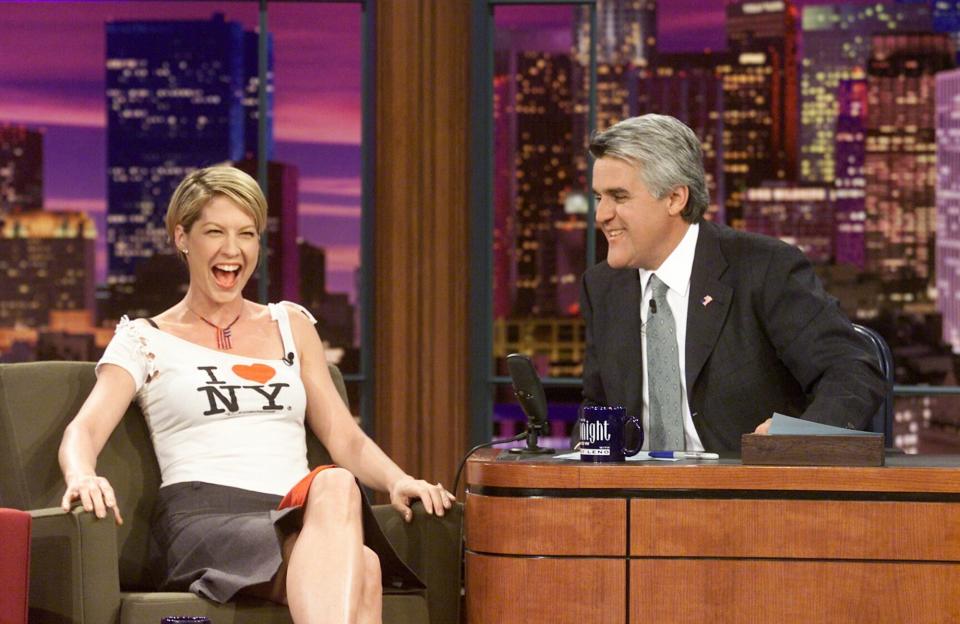 Actress Jenna Elfman during an interview with host Jay Leno on Oct. 08, 2001.