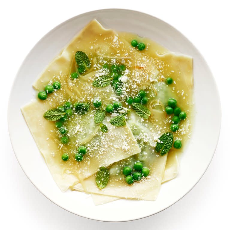 Pea and Fresh Mint Ravioli