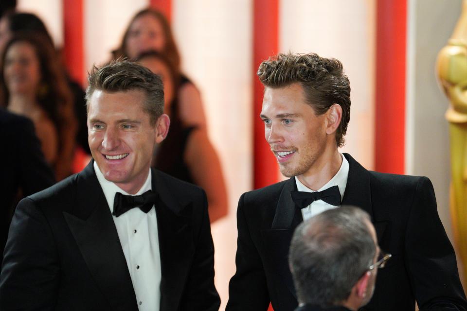 James Farrell and Austin Butler attends the 95th Annual Academy Awards on March 12, 2023 in Hollywood, California.