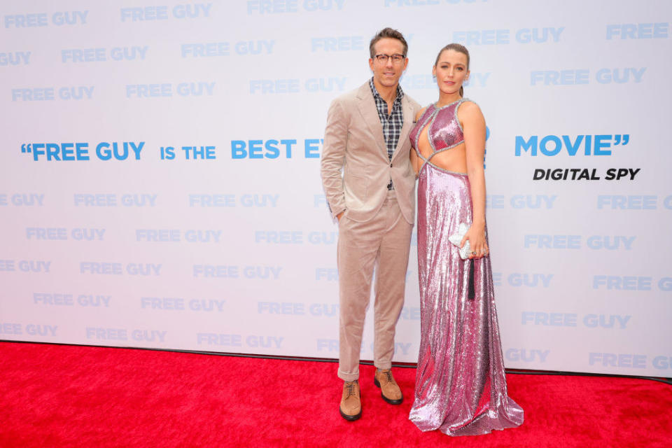 Ryan Reynolds and Blake Lively attend the World Premiere of 20th Century Studios' Free Guy