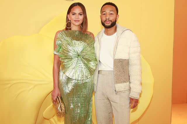 <p>Steven Simione/Getty Images</p> Chrissy Teigen and John Legend