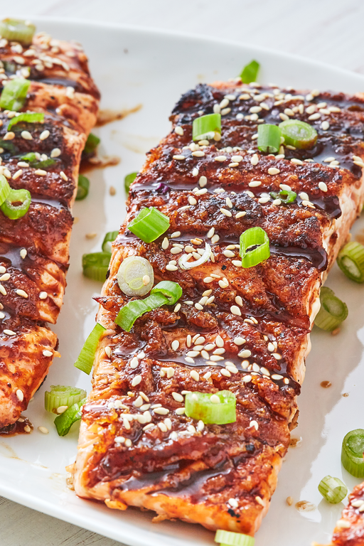 22) BBQ Grilled Salmon