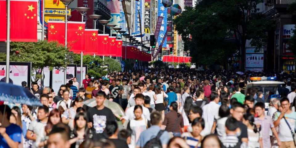 crowd shanghai china