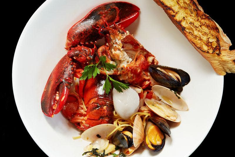 Chef Mark Militello's cioppino seafood stew is served over pasta at Josie's Ristorante in Boynton Beach.