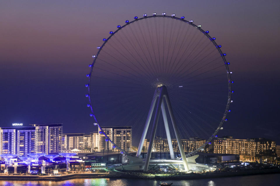 <p>The soon-to-open attraction in the United Arab Emirates will be the world's tallest at 250 meters; it was built with 9,000 tons of steel. </p>