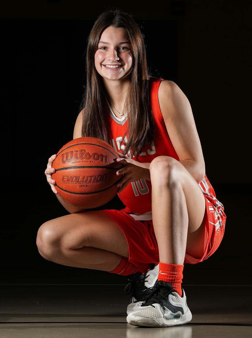 Hamilton Hieghts Camryn Runner (10) poses for a photo on Wednesday, Oct. 19, 2022, at Hamilton Southeastern High School in Fishers.