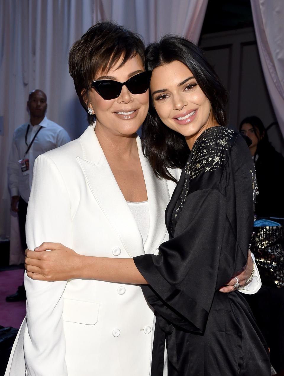 Closeup of Kris and Kendall Jenner